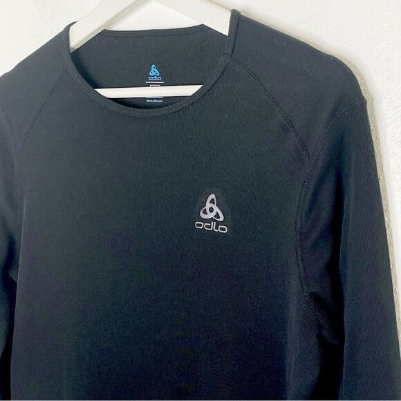 Odlo Evolution Warm Long Sleeve Crew Top  in black - L - Picture 3 of 8